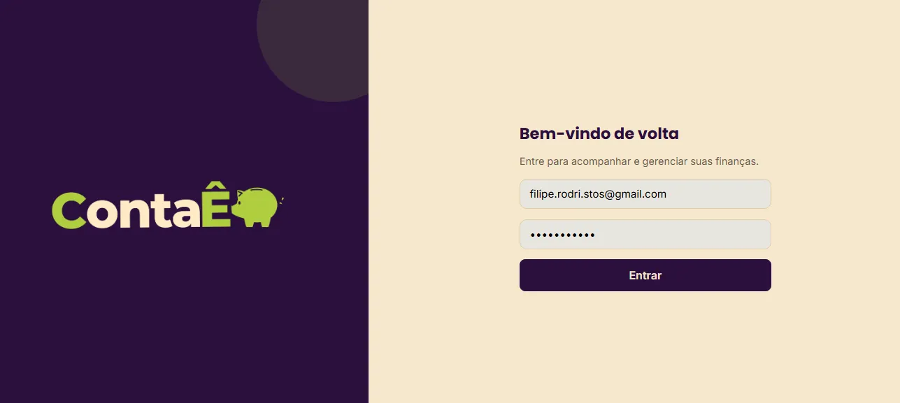 ContaÊ — login