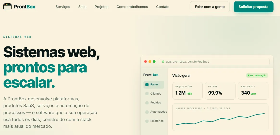 ProntBox — página inicial