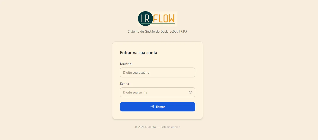 IR.Flow — tela de login