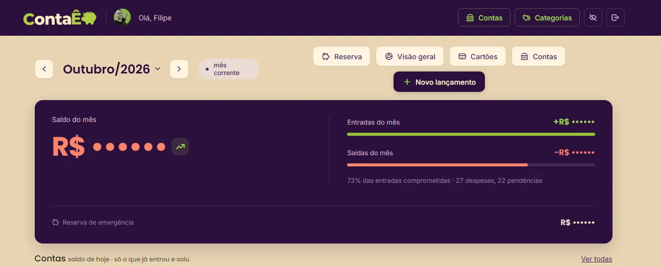 ContaÊ — resumo do mês