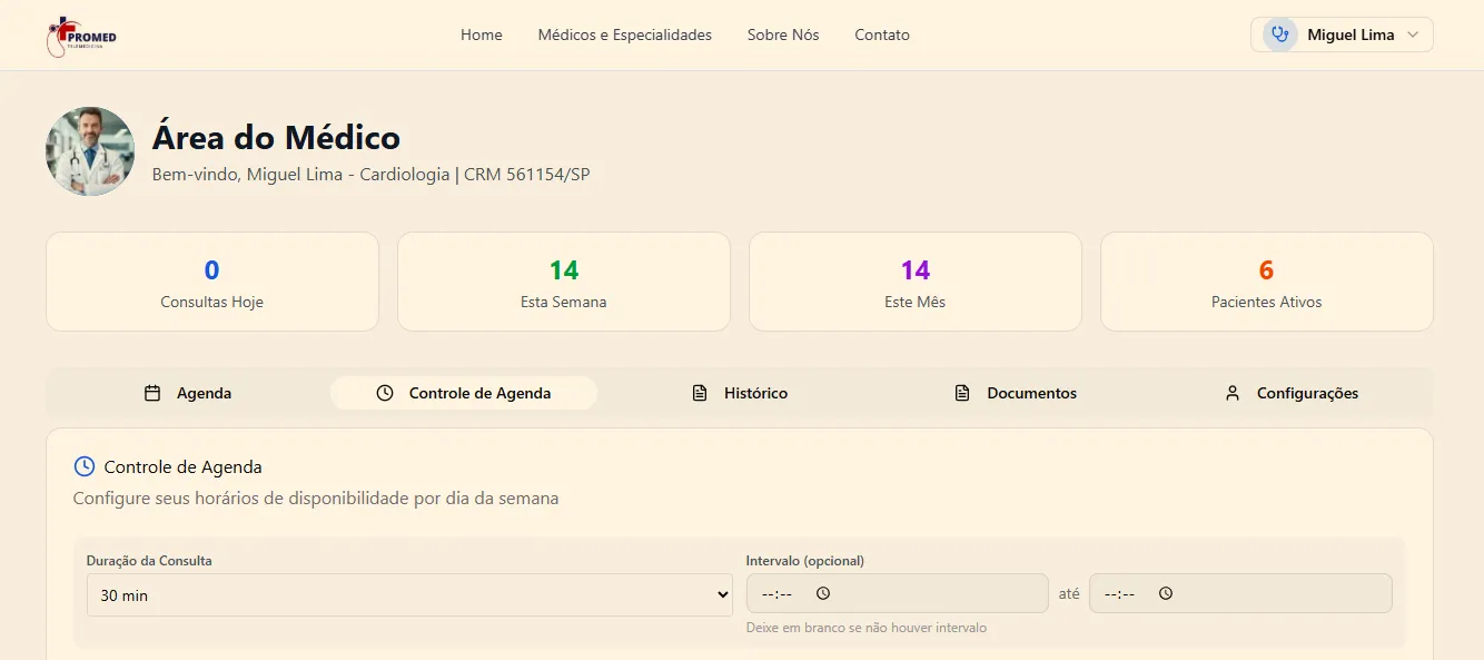 PreDoctor — área do médico
